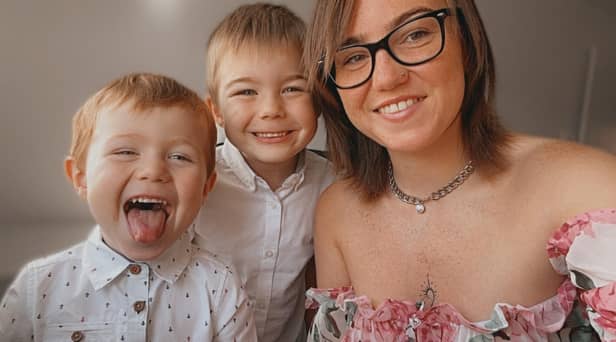 Tianna with her sons Riley and Logan