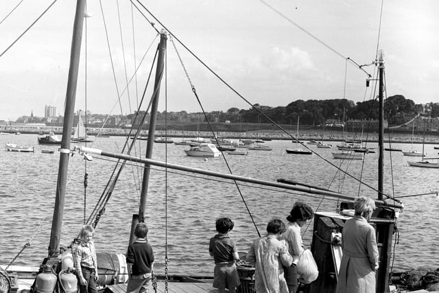 Ready to go sailing at Granton harbour  Edinburgh in July 1972.