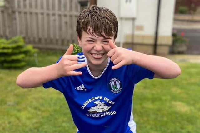 Devin Gordon, 13, tragically died this week and countless people have paid tribute to the young footballer (Photo: Bathgate Juniors Football Club).