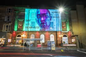 An image from the Oscar-winning film Moonlight, projected onto the Filmhouse in Edinburgh which is to reopen two years after it closed with the help of £1.5 million funding from the UK Government. Picture: Jane Barlow/PA Wire