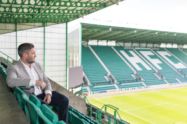 Lee Johnson drilled down into his 4-8-8-4 recruitment approach as he spoke to supporters' podcasts. Picture: Hibernian FC