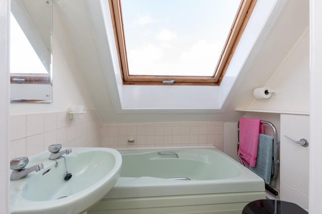 The third floor bathroom in the converted attic comes with a three-piece suite.