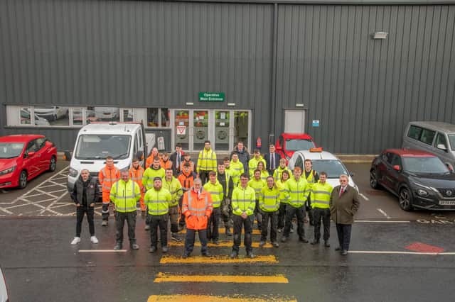 Executive Councillors Tom Con and George Paul joined a group of apprentices from the council’s Building Services and Operational Services to mark Apprenticeship Week. Photo by Paul Watt.