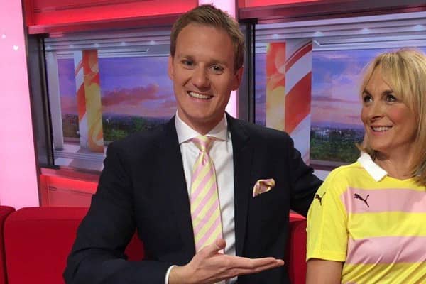 Back in 2016 Louise wore her 'Battenberg' dress which her co-presenter, Dan Walker pointed out looked a lot like the Hearts Away Strip at the time. The club then sent the duo a couple of pieces which they were delighted with.