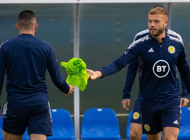 Ryan Porteous during a Scotland training session at the Oriam. Picture: Craig Williamson / SNS