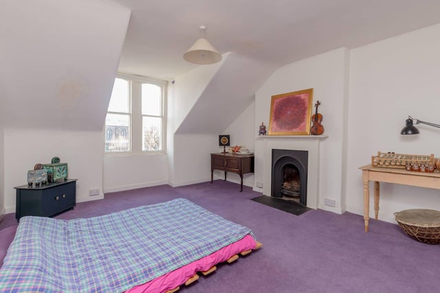 Another of the the double bedrooms on the upper floor of this eye-catching Portobello property.