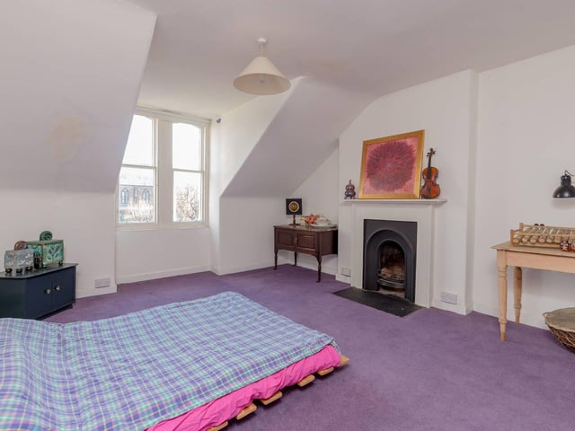 Another of the the double bedrooms on the upper floor of this eye-catching Portobello property.
