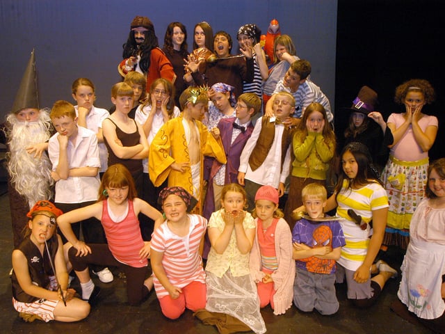 Mansfield Palace Theatre Youth Group rehearsing the production of The Royal Astrologers in 2007.
Picture shows cast members