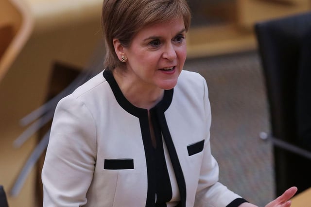Nicola Sturgeon was speaking at First Minister's Questions    Photo: Fraser Bremner - Getty Images