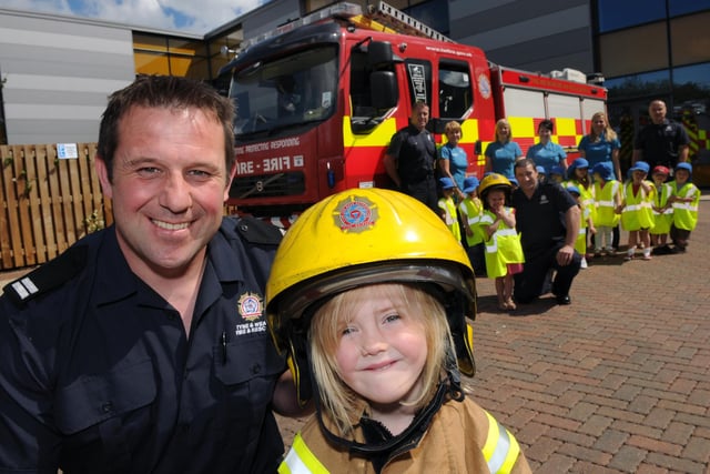 Green Watch crew manager Andy Blower was in this photo with youngsters from Bungalow Pre School Nursery in 2011.