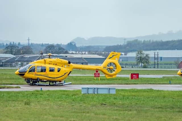 The Scottish Ambulance Service, a Coastguard helicopter and Tweed Valley Mountain Rescue Team were all called to the scene near the dry ski-slope at Hillend, in the south of Edinburgh, at 2:20pm.