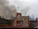 Fire crews tackle the blaze at the Corstorphine Youth and Community Centre in October 2013.