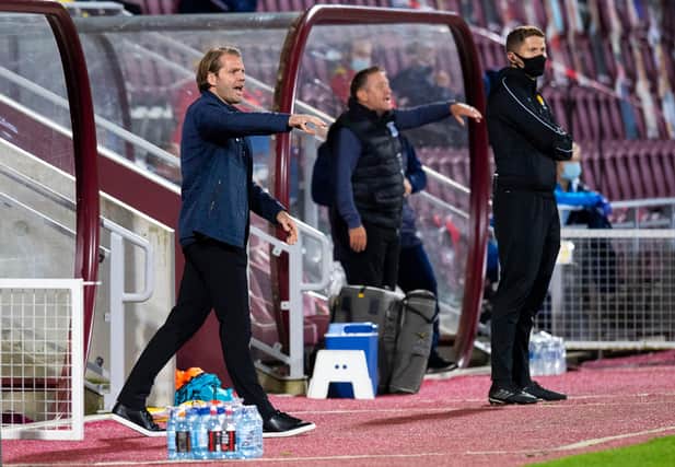 Robbie Neilson will come up against Hearts legend John Robertson in the dugout once more on Saturday. Picture: SNS