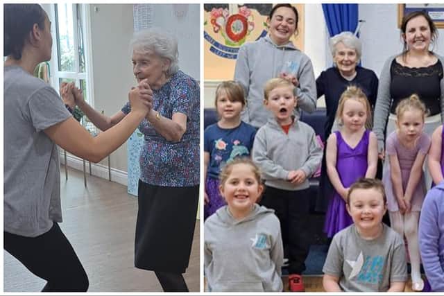 A heartwarming video shows the moment Edinburgh pensioner Margo Bald learns to tap dance for the first time – at the age of 90.