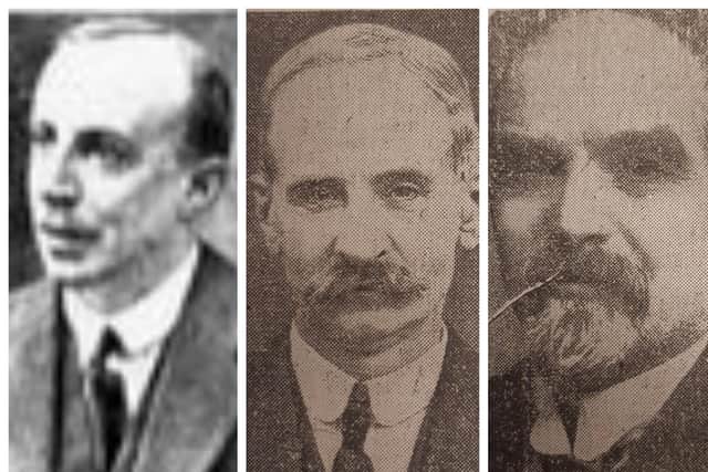 Three Lothian winners in 1923: Willie Graham, Labour MP for Edinburgh Central; Andrew Clarke, Labour MP for North Midlothian; Wilson Raffan, Liberal MP for Edinburgh North.
