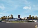 An artist's impression of the proposed Aldi store at Straiton.
