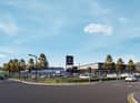 An artist's impression of the proposed Aldi store at Straiton.