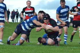 Lasswade try to find a way through the Howe of Fife defences (pic: Dean Gibb)