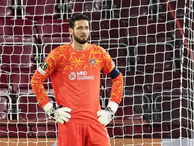 Craig Gordon pulled off some good saves against Fiorentina but could not keep the slick Italians out. Picture: Ross Parker / SNS