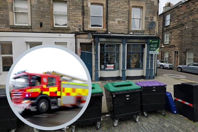 The fire broke out in a flat above this pub on Trafalgar Street, Edinburgh.