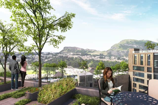 A roof terrace on housing at the site would give impressive views