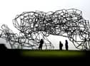 Antony Gormley's Firmament sculpture is one of the most popular works of art at Jupiter Artland. Picture: Jon Savage