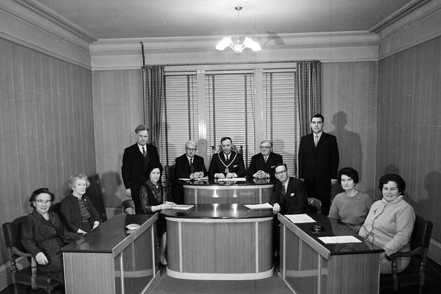 Tranent Town Council in session in Janury 1965.