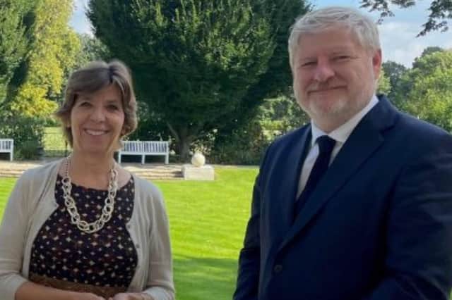 Catherine Colonna, seen with Angus Robertson, has become the new French foreign affairs minister