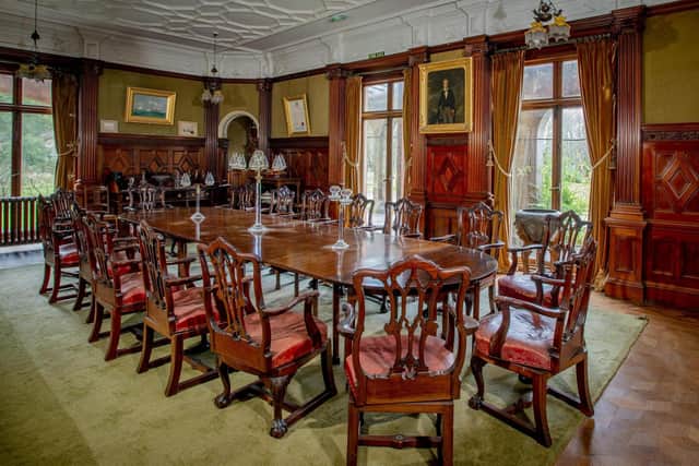 There's plenty of room for guests in the dining room at Kinloch Castle
Pic: NatureScot