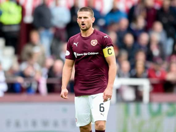 Perry Kitchen captained Hearts for the first time against Ross County