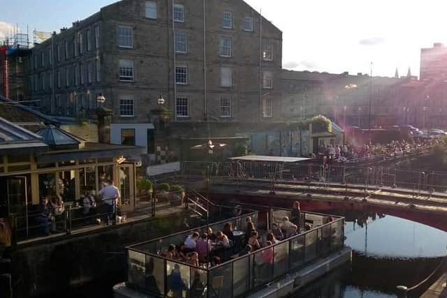 Sunshine on Leith, anyone? This pub is the former waiting room for the Leith to Aberdeen steamboat ferry, so offers a unique twist on the beer garden as we know it: clientele can enjoy pints on a pontoon. 1c Dock Pl