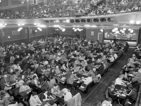 Inside the Mecca Empire bingo hall in Nicolson Street Edinburgh, October 1979