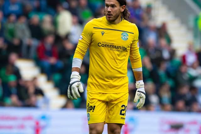 On-loan 'keeper was handed surprise start in the derby but helped Hibs to Betfred Cup shoot-out win over Kilmarnock and performed well against Celtic