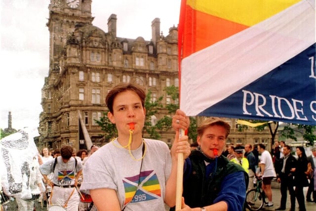 Scotland's first ever official Gay Pride March took to Princes Street in 1995.
