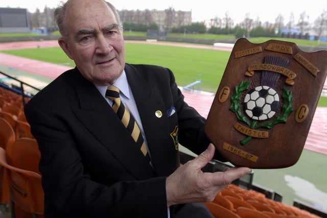 John Bain ex manager of Meadowbank Thistle which relocated to West Lothian and became Livingston FC in 1995.