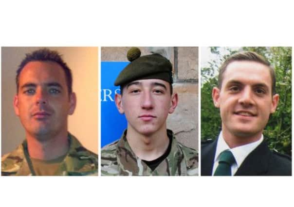 The bodies of Corporal William Thomas Savage,  Samuel Flint, and Private Robert Hetherington will be repatriated. Picture: PA