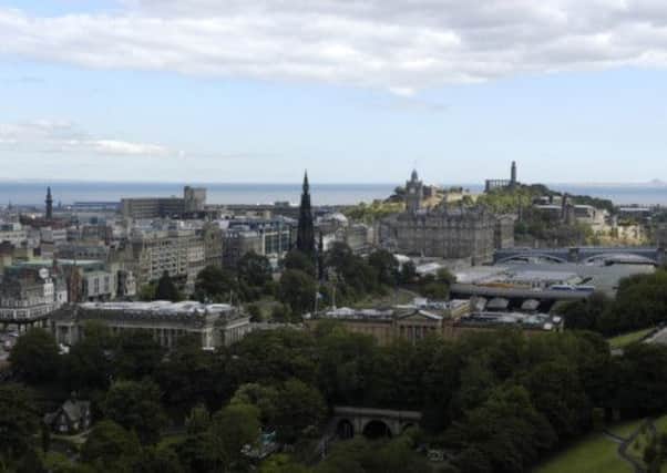 A view of Princess Street from Edinburgh Castle. Picture: TSPL