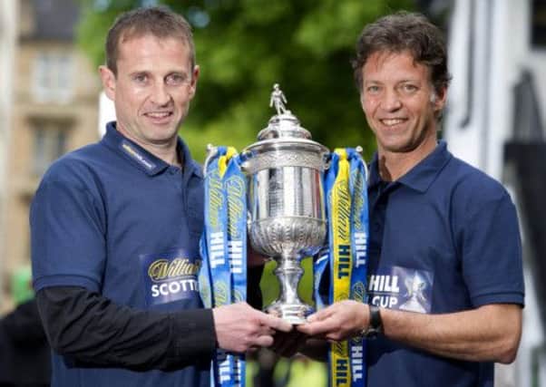 Gary Smith, left and Jorge Cadete preview this weekend William Hill Scottish Cup final. Picture: SNS