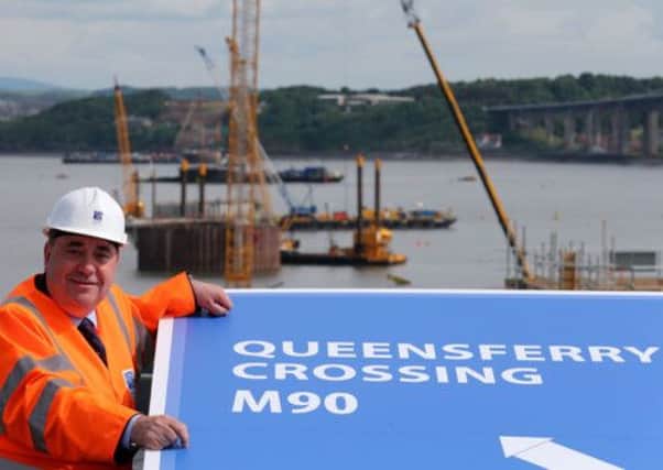 First Minister Alex Salmond unveils the name for the new bridge. Picture: PA