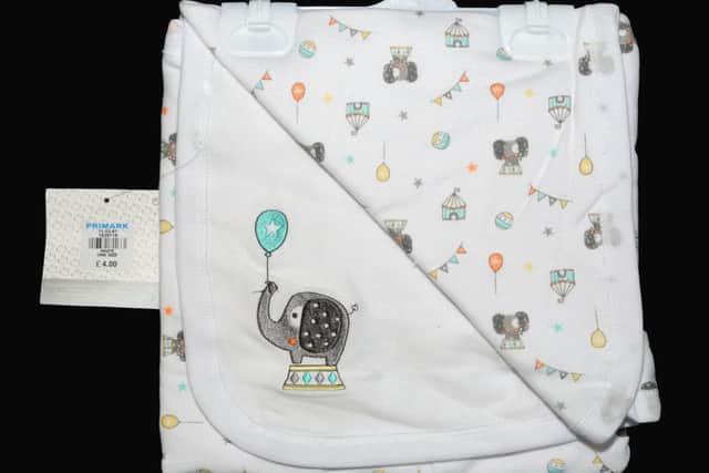 A blanket similar to the one the baby was found with. Picture: comp
