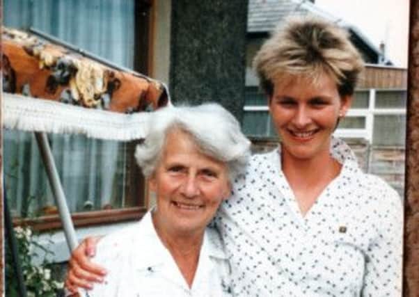 Heather Gray with gran Euphemia Dougan in 1990