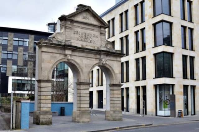 The arches of the Edinburgh Meat Market were restored and put back near their former berth