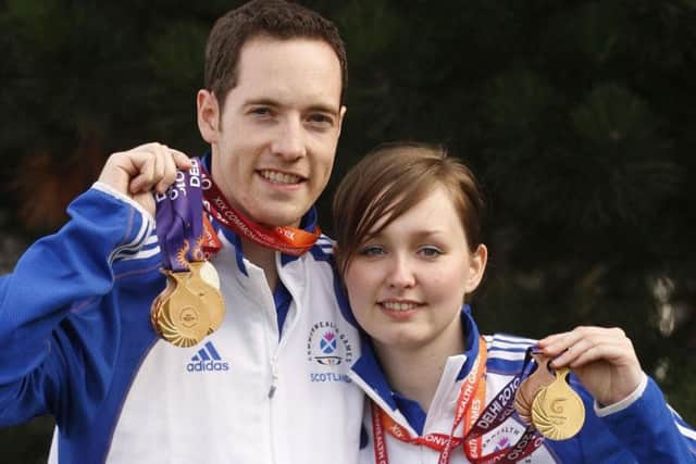 Jon Hammond and Jen McIntosh were Commonwealth Games target shooting champions in Delhi in 2010, and have now been selected for the 2014 Scotland team to take part in the Games in Glasgow. Picture: Danny Lawson/PA