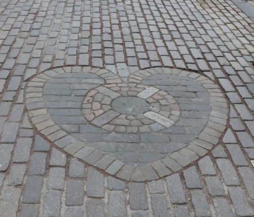 The Heart of Midlothian which marks where the Tolbooth Prison once stood. Picture: TSPL