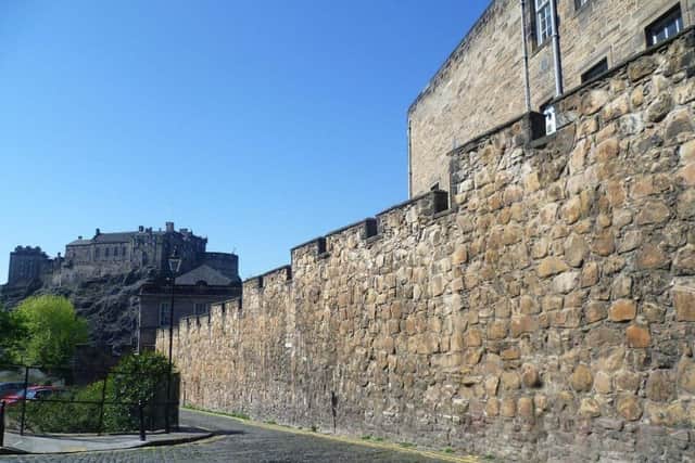 The Flodden wall, and Edinburgh Castle. Picture: Wikimedia Commons