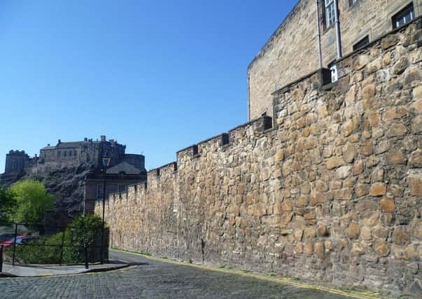 The Flodden wall, and Edinburgh Castle. Picture: Wikimedia Commons