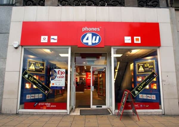 The Phones 4U shop on Princes Street.