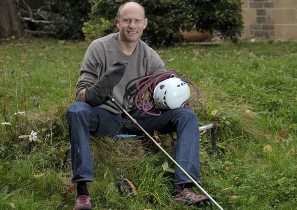 Jamie Andrew is happy at home in Polwarth but remains a climber despite his injuries. Picture: Ian Rutherford