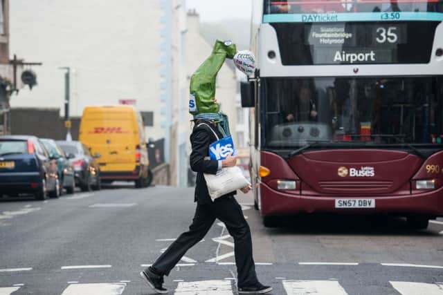 Loch Yes monster crossing the Royal Mile. Pic: Ian Georgeson