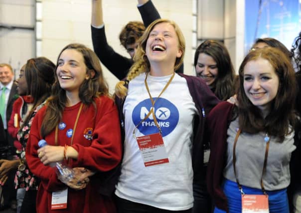 No voters celebrate. Picture: Lisa Ferguson